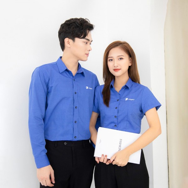 Bộ đồng phục công sở màu xanh