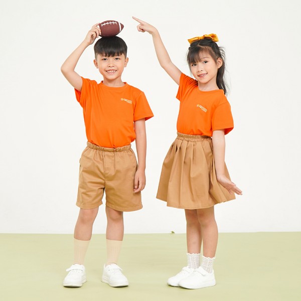 Áo đồng phục mầm non màu cam