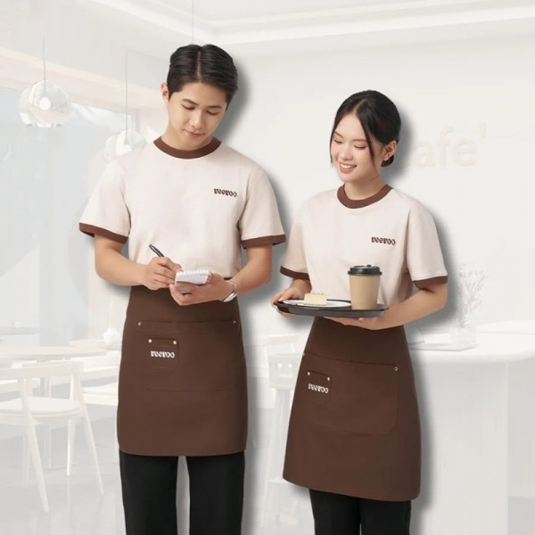 Tạp dề đồng phục quán trà sữa